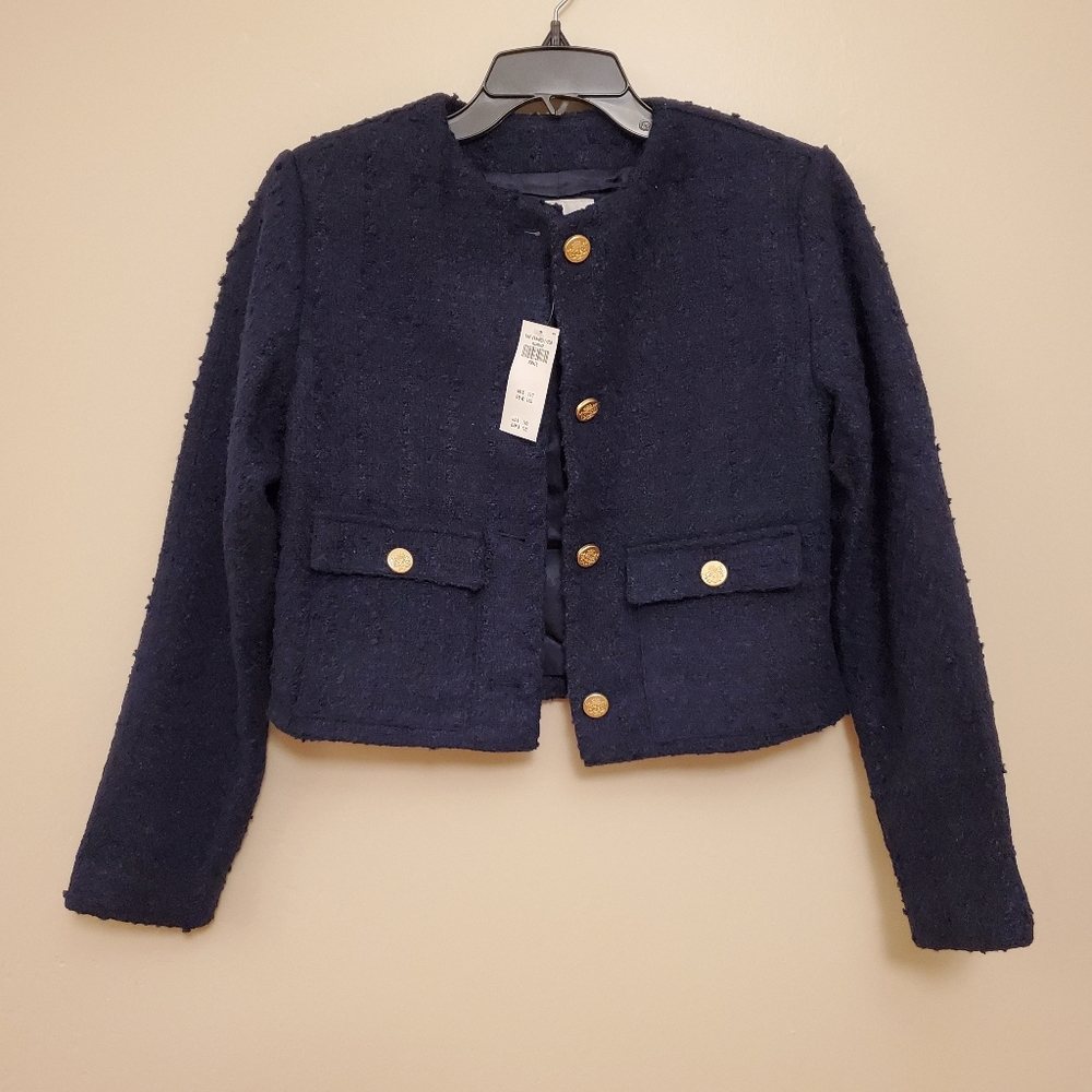 Abercrombie Collarless Tweed Jacket